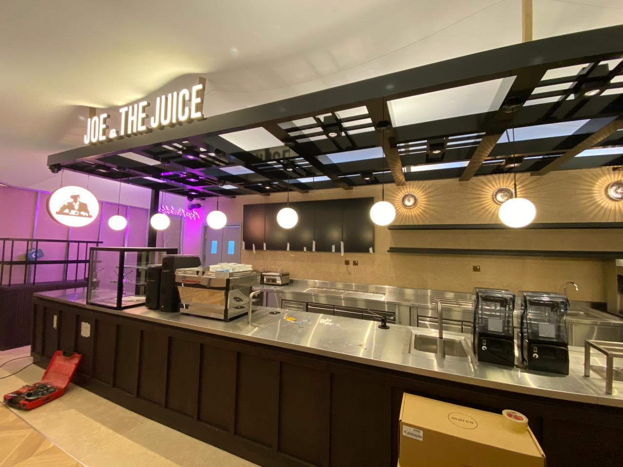 Joe & The Juice — Festival City — interior · FMR Technical Services